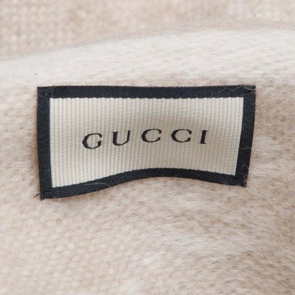 💝💝💝GUCCI AUTHENTIC NEW Wool  Monogram Web Scarf, beige/blue/red💝💝💝 - Picture 14 of 15